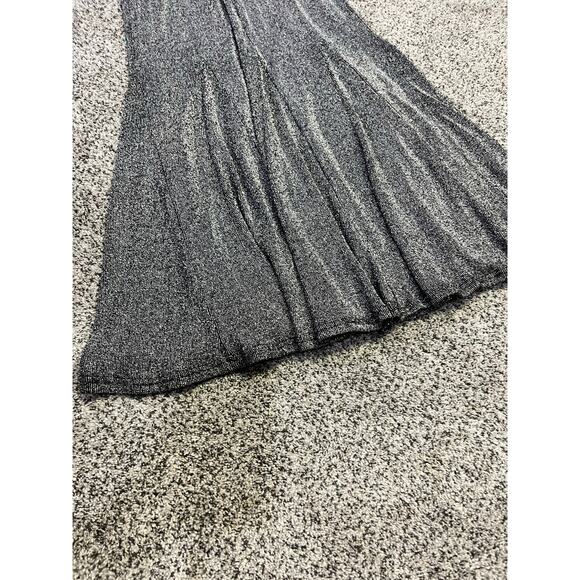 VINTAGE Scott McClintock Halter Millennium Ball Gown Sz 10 Metal Silvr/Black Y2K - Picture 13 of 14